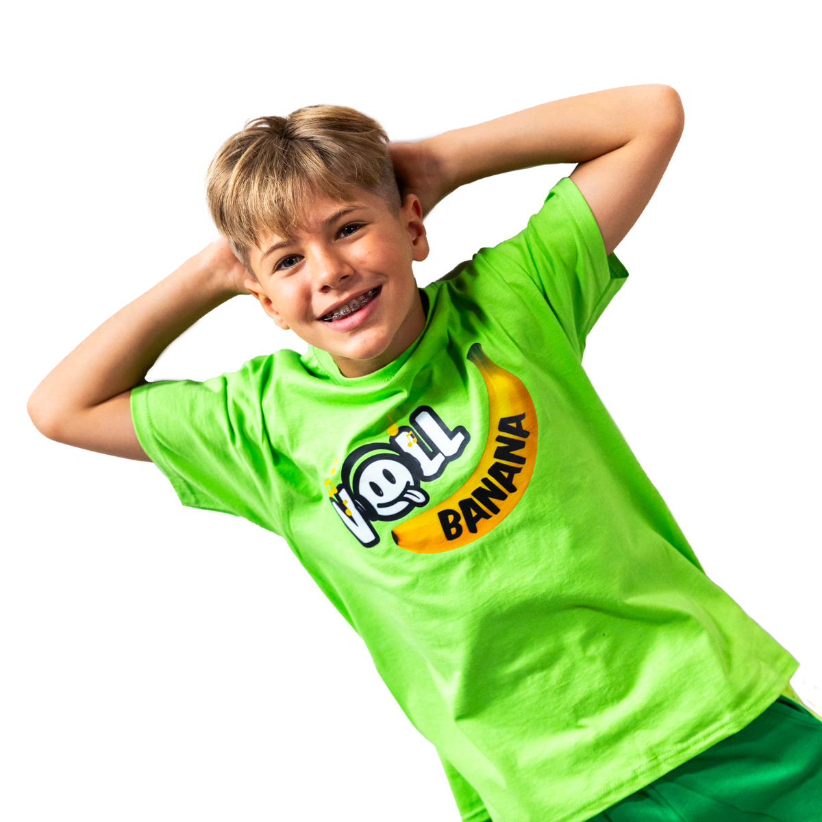 T-Shirt "Voll Banana" Grün