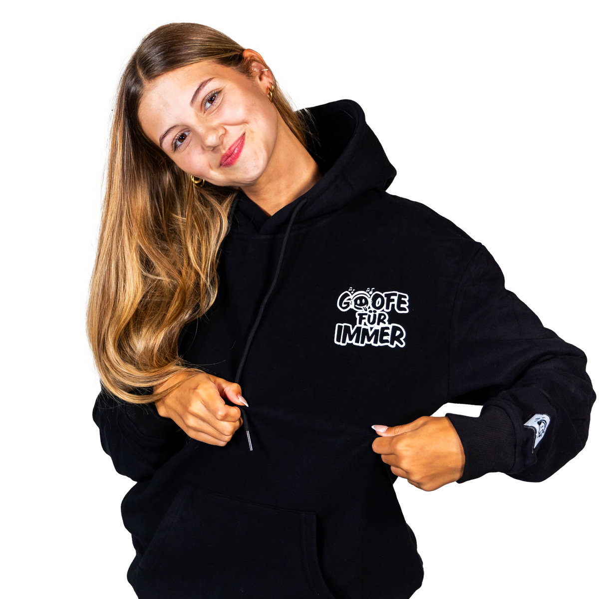 Pulli für die Grosse - Schwarz / Weiss / Türkis